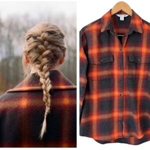 Old Navy The Boyfriend Shirt Taylor Swift Swiftie
Flannel Evermore Size Large